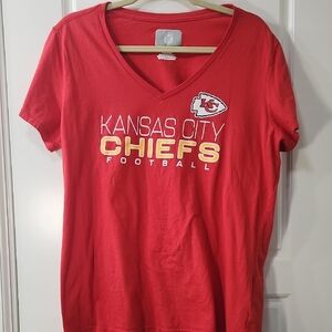 Kansas City Chiefs Red V-Neck T-Shirt XL